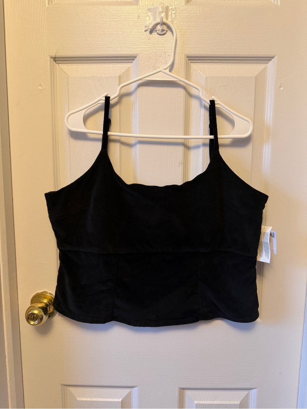 American Eagle Outfitters Black Cropped Corset Tank